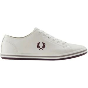 Fred Perry, Klassieke leren sneakers met laurierborduursel Wit, Heren, Maat:44 EU