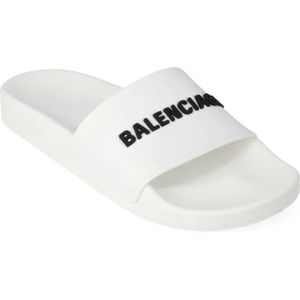 Balenciaga, Schoenen, Dames, Wit, 38 EU, Rubber sandals