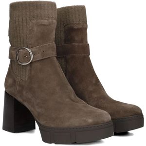 Unisa, Schoenen, Dames, Beige, 41 EU, Suède, Taupe Suède Enkellaarsjes Kalexi