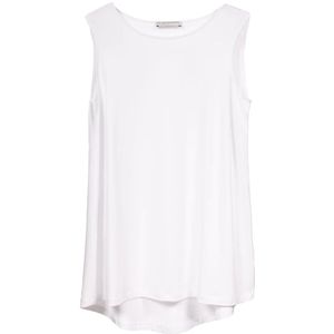 Le Tricot Perugia, Tops, Dames, Wit, S, Witte Viscose Mouwloze Top