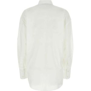 Msgm, Blouses & Shirts, Dames, Wit, S, Witte poplin overhemd