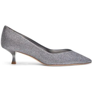 Stuart Weitzman, Schoenen, Dames, Grijs, 40 1/2 EU, V-Cut Pointed-Toe Pump