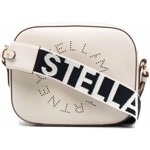 Stella McCartney, Tassen, Dames, Wit, ONE Size, Leer, Witte Faux Leren Stella Logo Crossbody Tas