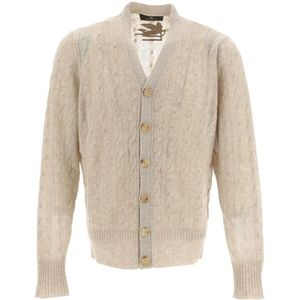 Etro, Truien, Heren, Beige, L, Cardigan Sweater