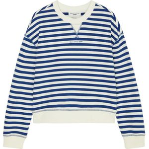 Marc O'Polo, Sweatshirts & Hoodies, Dames, Blauw, S, Katoen, Gestreepte sweatshirt met een relaxte pasvorm