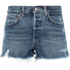 Agolde, Denim Shorts Blauw, Dames, Maat:W27