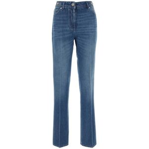 Versace, Flared Jeans, Klassieke Stijl Blauw, Dames, Maat:W26