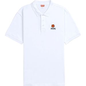 Kenzo, Witte Boke Flower Polo Shirt Wit, Heren, Maat:XL