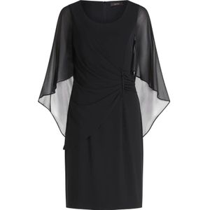 vera mont, Kleedjes, Dames, Zwart, XL, Geplooide Cocktailjurk