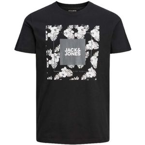 Jack & Jones, Tops, Heren, Zwart, S, Logo Frontal T-shirt