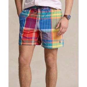 Ralph Lauren, Badkleding, Heren, Veelkleurig, M, Kleurrijke geruite zwemshorts Classic Fit