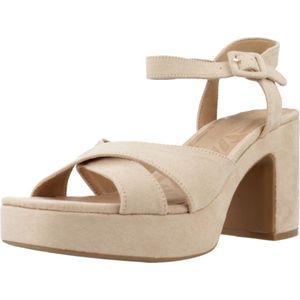 Mtng, Schoenen, Dames, Bruin, 38 EU, Elegante hoge hak sandalen