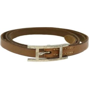 Hermès Vintage, Pre-owned Leather belts Beige, Dames, Maat:ONE Size