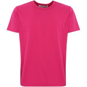 Amaránto, Tops, Heren, Roze, S, Katoen, Magenta Katoenen T-shirt Regular Fit
