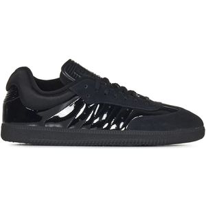 Adidas by Stella McCartney, Schoenen, Heren, Zwart, 44 1/2 EU, Leer, Zwarte Sneakers met Vetersluiting