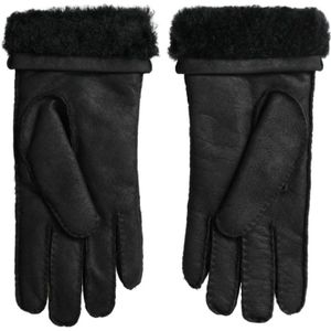 Dolce & Gabbana, Accessoires, Dames, Zwart, 8 IN, Leer, Gloves