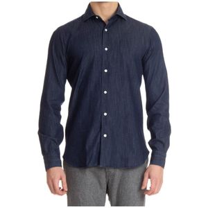 Barba, Blouses & Shirts Blauw, Heren, Maat:2XL