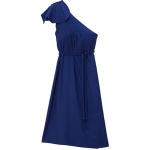 Farm Rio, Kleedjes, Dames, Blauw, S, Elegante One Shoulder Maxi Jurk