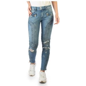 Tommy Hilfiger, Klieke Skinny Jeans met knoop- en ritssluiting Blauw, Dames, Maat:W27