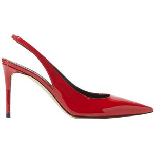 Scarosso, Schoenen, Dames, Rood, 35 EU, Leer, Patent Pumps Samenwerking Brian Atwood