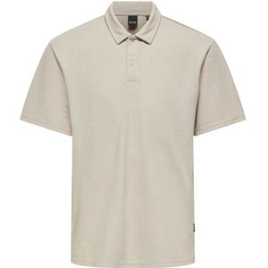 Only & Sons, Tops, Heren, Beige, M, RLX SS Polo Silver Lining Beige