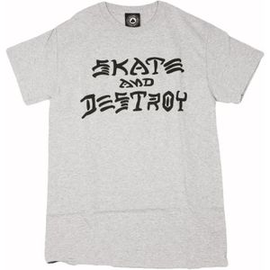 Thrasher, Skate & Destroy T-Shirt Grijs, Heren, Maat:S