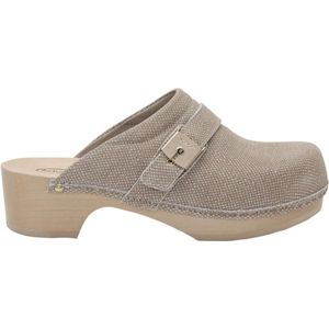 Scholl, Pescura Clogs 50 Beige, Dames, Maat:38 EU