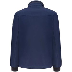 Woolrich, Jassen, Dames, Blauw, M, Blauwe Soft Shell Bomberjas