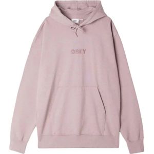 Obey, Sweatshirts & Hoodies, Heren, Roze, L, Katoen, Gerecyclede hoodie met geborduurd logo