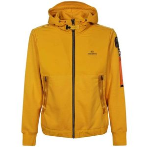 Parajumpers, Sweatshirts & Hoodies, Heren, Oranje, L, Katoen, Hoodie met rits en verstelbare capuchon