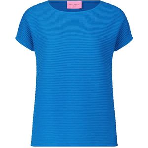 Betty Barclay, Tops, Dames, Blauw, XL, Gestreept Casual Shirt met Overlappende Mouwen