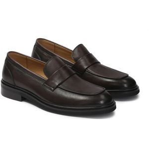 Kazar, Schoenen, Heren, Bruin, 43 EU, Leer, Bruine leren loafers