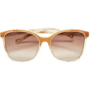 Chloé Pre-owned, Pre-owned, Dames, Bruin, ONE Size, Pre-owned Acetate sunglasses