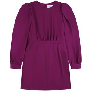 Silvian Heach, Kleedjes, Dames, Paars, L, Polyester, Korte jurk met elastische taille