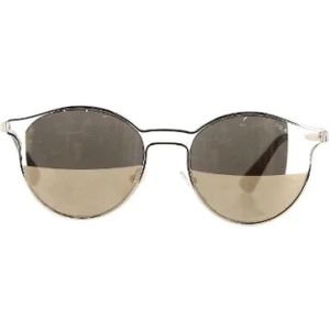Prada Vintage, Pre-owned, Dames, Geel, ONE Size, Pre-owned Metal sunglasses