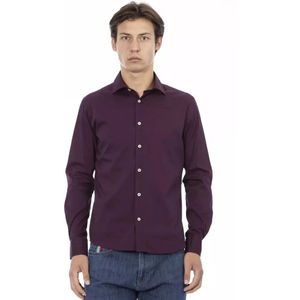 Baldinini, Overhemden, Heren, Paars, 4Xl, Katoen, Trendy Bordeaux Katoenen Shirt