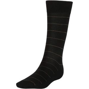 Boggi Milano, Ondergoed, Heren, Zwart, ONE Size, Katoen, Gestreepte biologische katoenen sokken