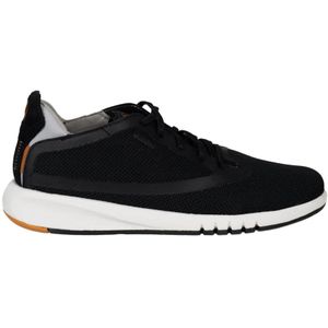 Geox, Schoenen, Heren, Zwart, 41 EU, Leer, Elegante Veterschoenen