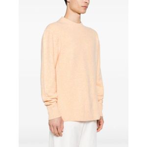 Jil Sander, Truien, Heren, Oranje, L, Wol, Oranje Wollen Trui Gemêleerd Breisel