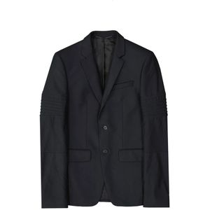 Givenchy, Stijlvolle Zwarte Wol Blazer Zwart, Heren, Maat:S