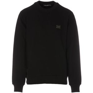 Dolce & Gabbana, Sweatshirts & Hoodies, Heren, Zwart, 4Xl, Sweatshirts