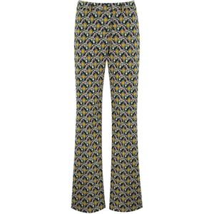 Etro, Broeken, Dames, Veelkleurig, M, Katoen, Slim-fit palazzo broek met stropdas-geïnspireerde print