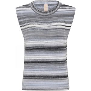 Skovhuus, Truien, Dames, Grijs, S, Casual Multicolor Vest Steengrijs