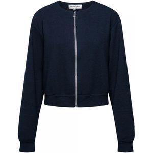 &Co Woman, Sweatshirts & Hoodies, Dames, Blauw, 2Xl, Polyester, Ritsjassen