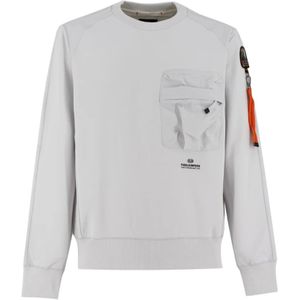 Parajumpers, Sweatshirts & Hoodies, Heren, Grijs, L, Katoen, Moderne Crewneck Sweatshirt