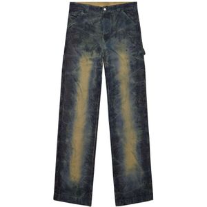 Diesel, Jeans, Heren, Blauw, S, Katoen, Utility pants in treated canvas