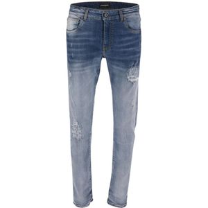Salvatore Santoro, Jeans, Heren, Blauw, W33, Katoen, Slim-fit Jeans