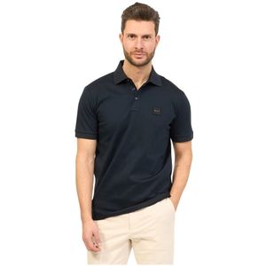 Hugo Boss, Regular Fit Heren Polo Shirt in Blauw Blauw, Heren, Maat:L