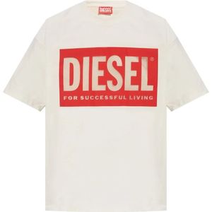 Diesel, Tops, Heren, Wit, S, Katoen, Witte T-shirts Polos voor mannen