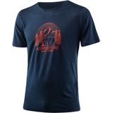 Loeffler shirt korte mouwen M Printshirt Adventure Merino - Tencel�™ Donker Blauw